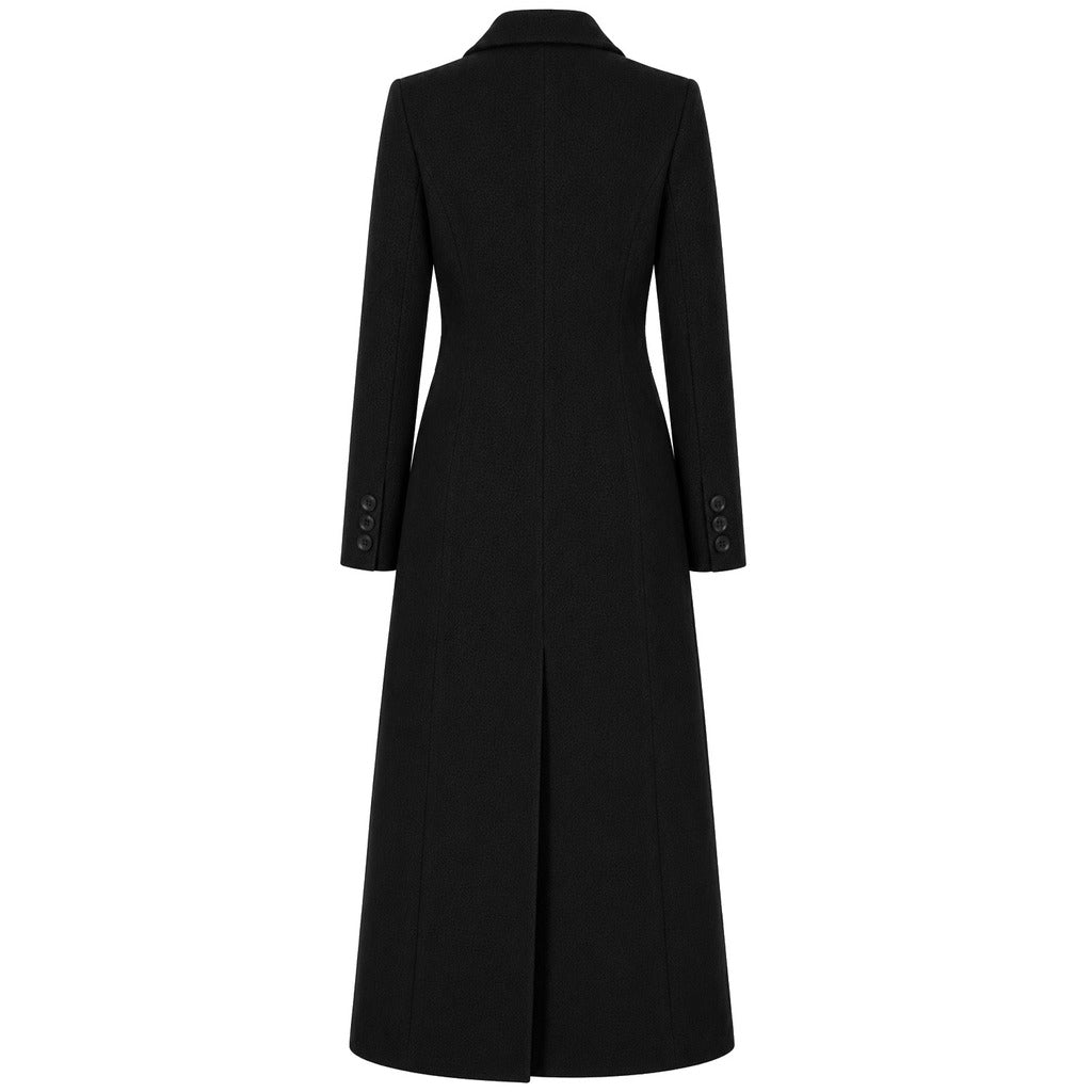 loro piana tessuto - cappotto capolavoro lungo nero