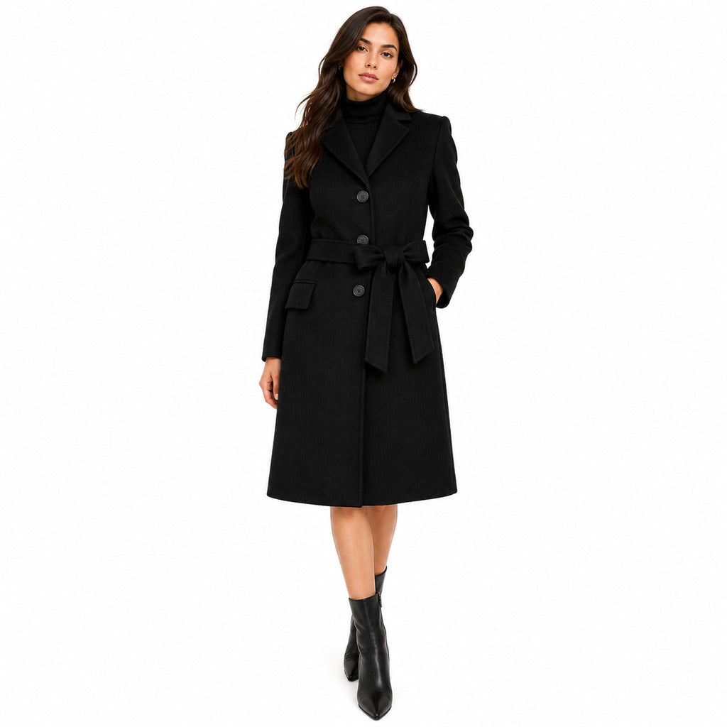 loro piana tessuto - cappotto capolavoro nero