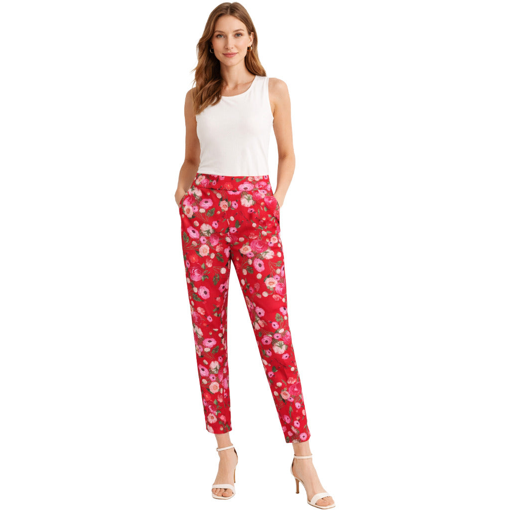 elisabetta franchi - Pantaloni fantasia floreale
