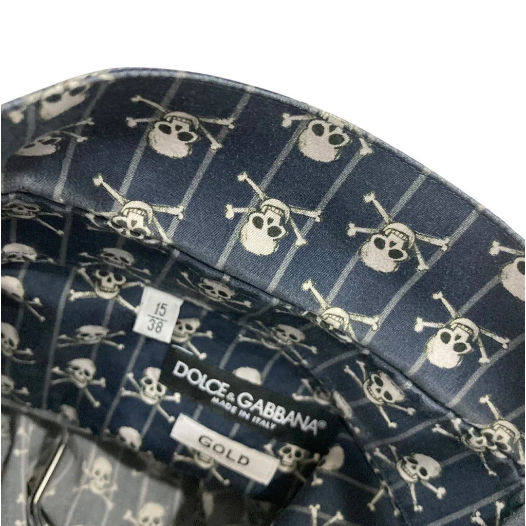 dolce & gabbana - camicia stampa teschi