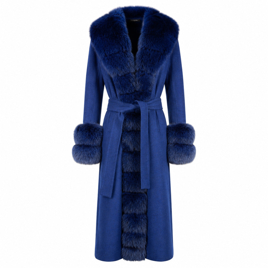 loro piana tessuto - cappotto pelliccia