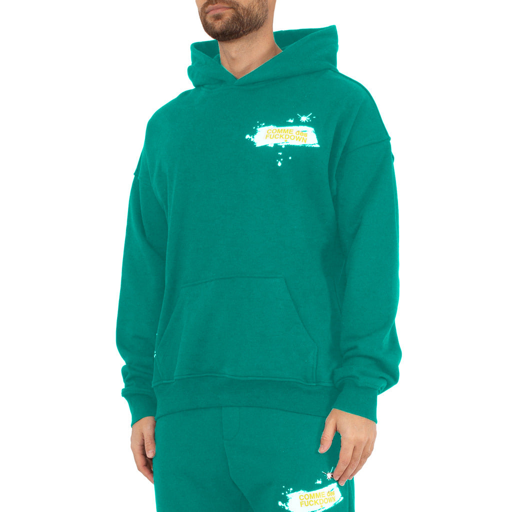 comme des fuckdown - felpa cappuccio con stampa