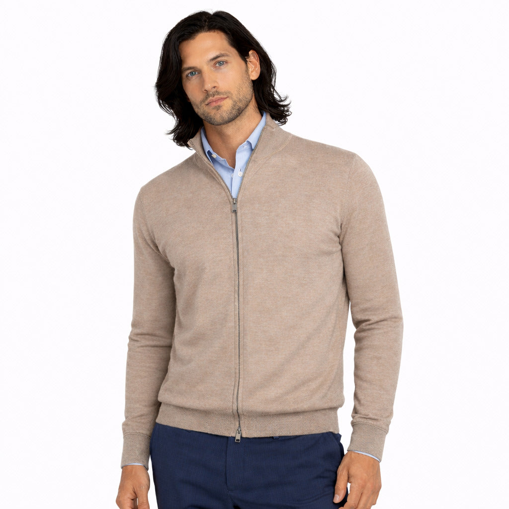 bagutta - cardigan finezza 16 beige