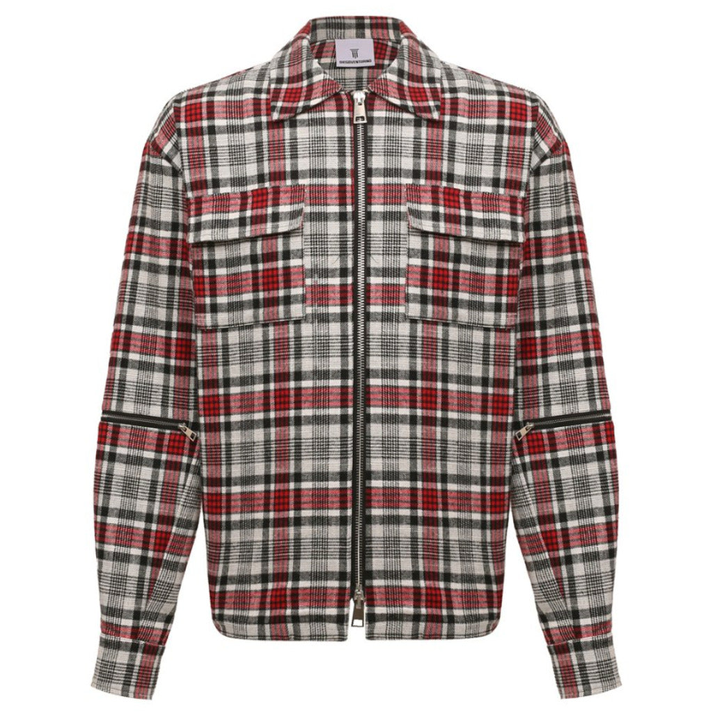 diego venturino - giacca tartan all-zip