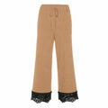 twinset - pantalone in maglia con pizzo
