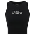 comme des fuckdown - top crop in costina nero