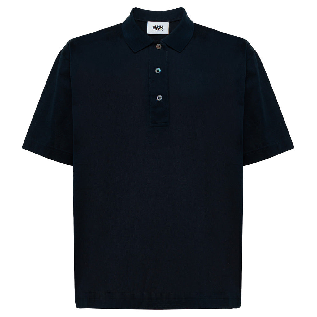 alpha studio - polo blu notte
