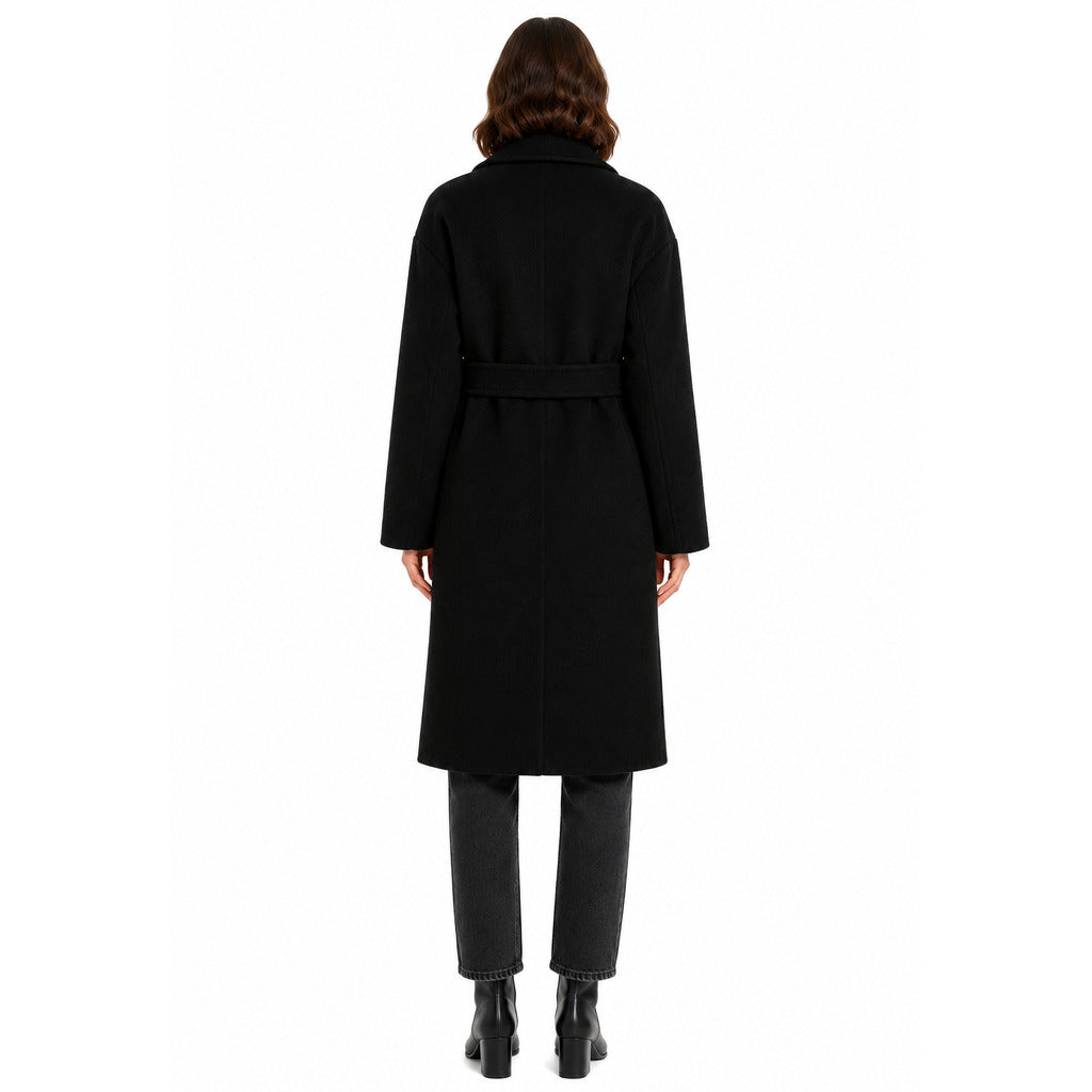 bagutta - cappotto lungo lana con cintura