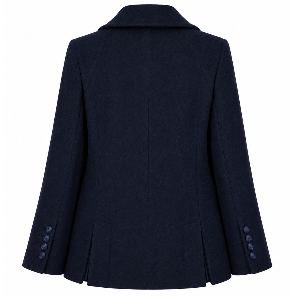 loro piana tessuto - cappotto corto doppiopetto blu