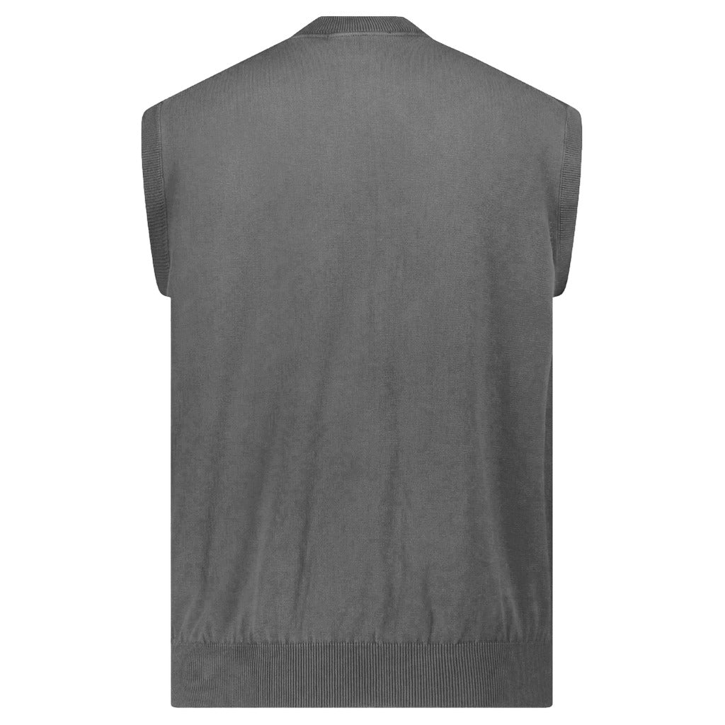 alpha studio - gilet con zip grigio