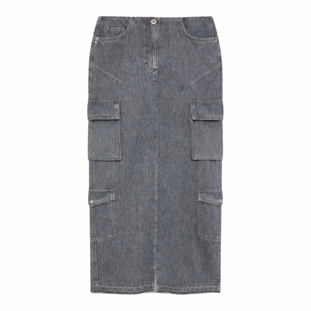 patrizia pepe - gonna grey denim