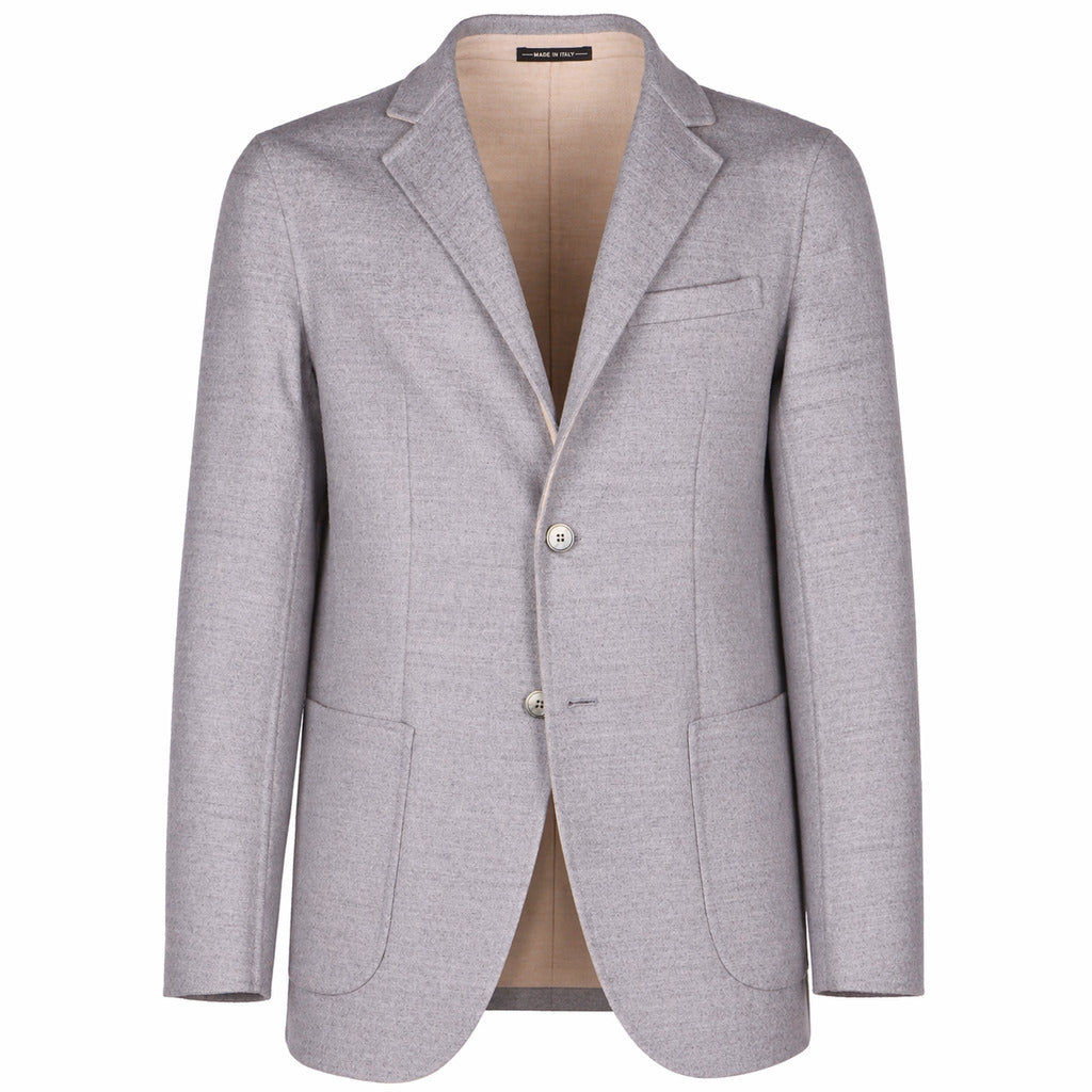 loro piana tessuto - giacca grigia