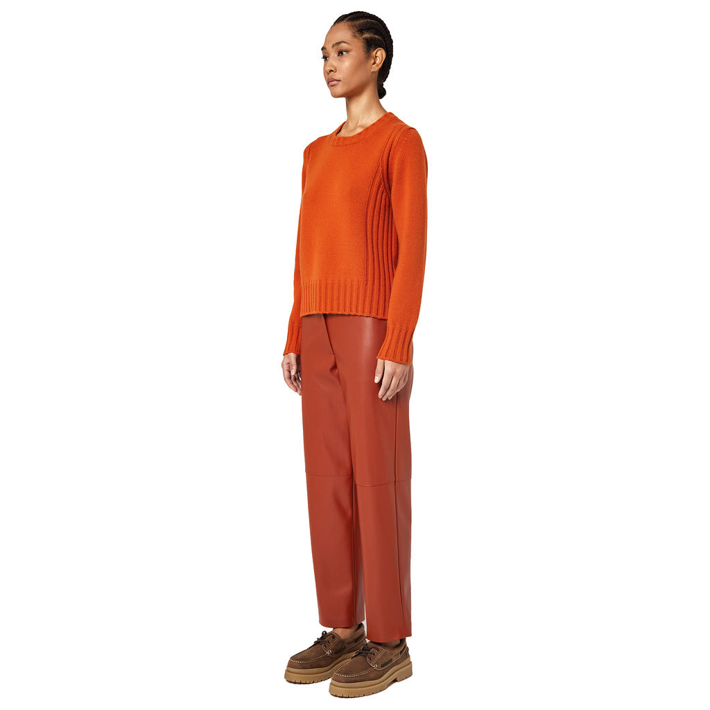 alpha studio - girocollo cashmere zucca
