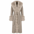 loro piana tessuto - cappotto pelliccia
