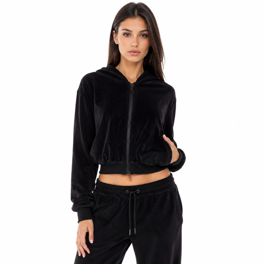 dolce & gabbana - felpa crepped nera