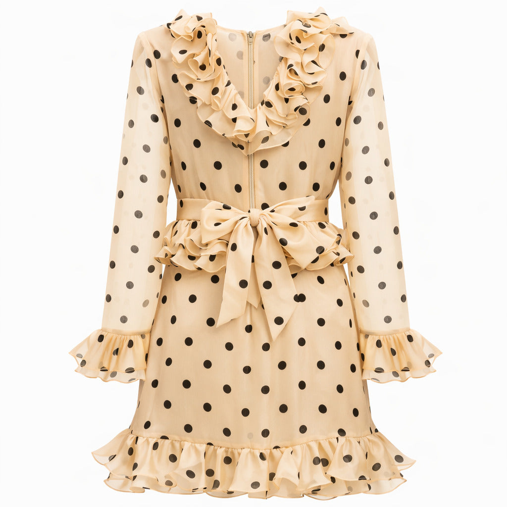 valentino garavani - Abito in seta a pois