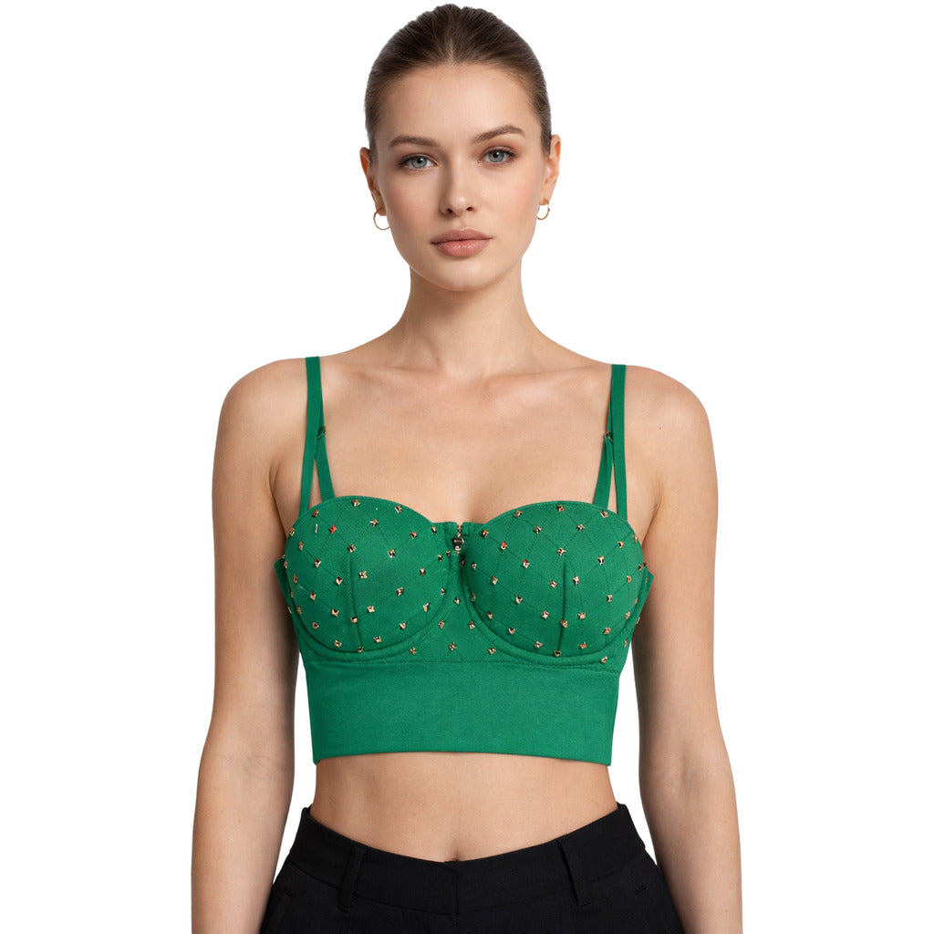 elisabetta franchi - top borchiato