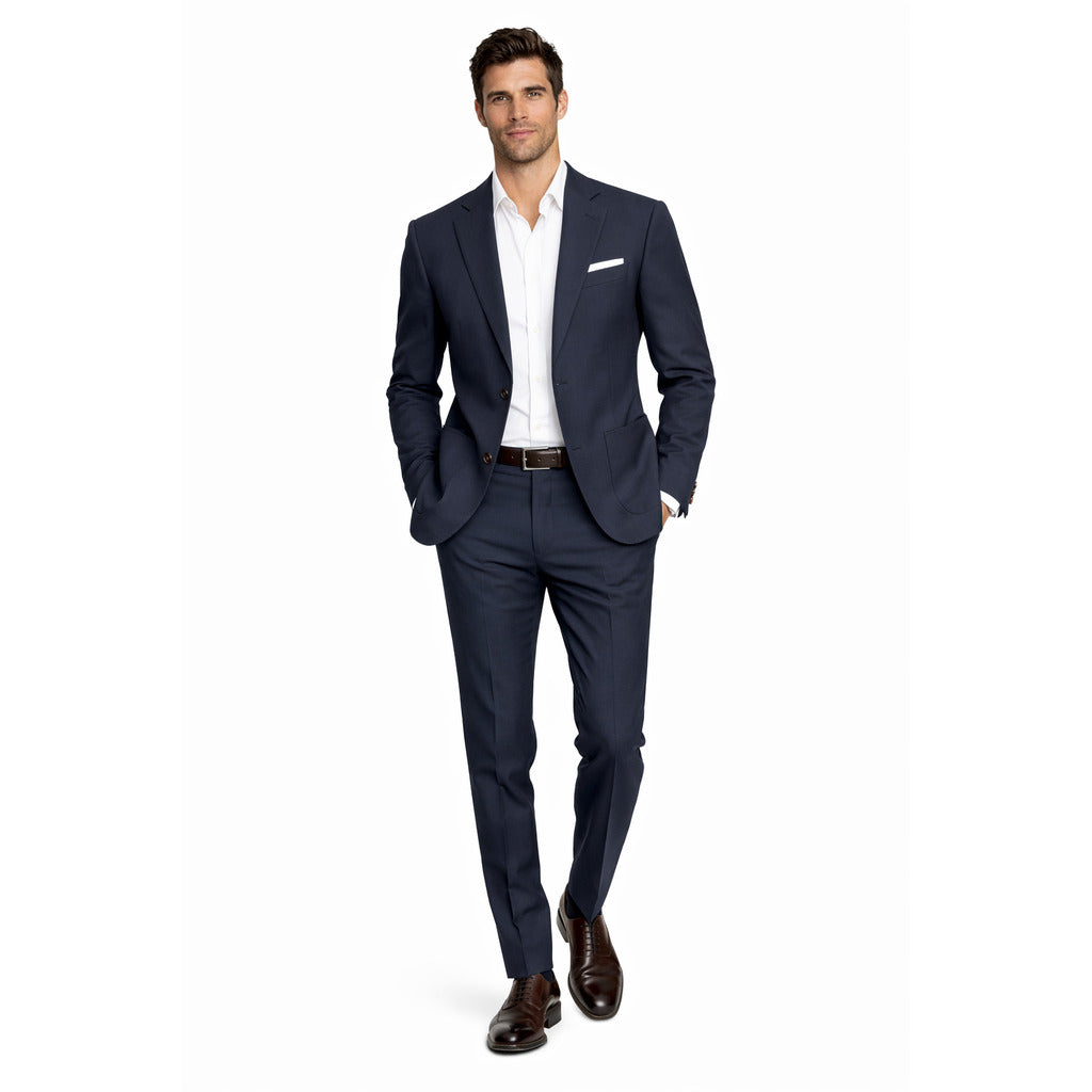 loro piana tessuto - completo lana blu