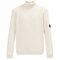 c.p. company - turtle neck lambswool panna