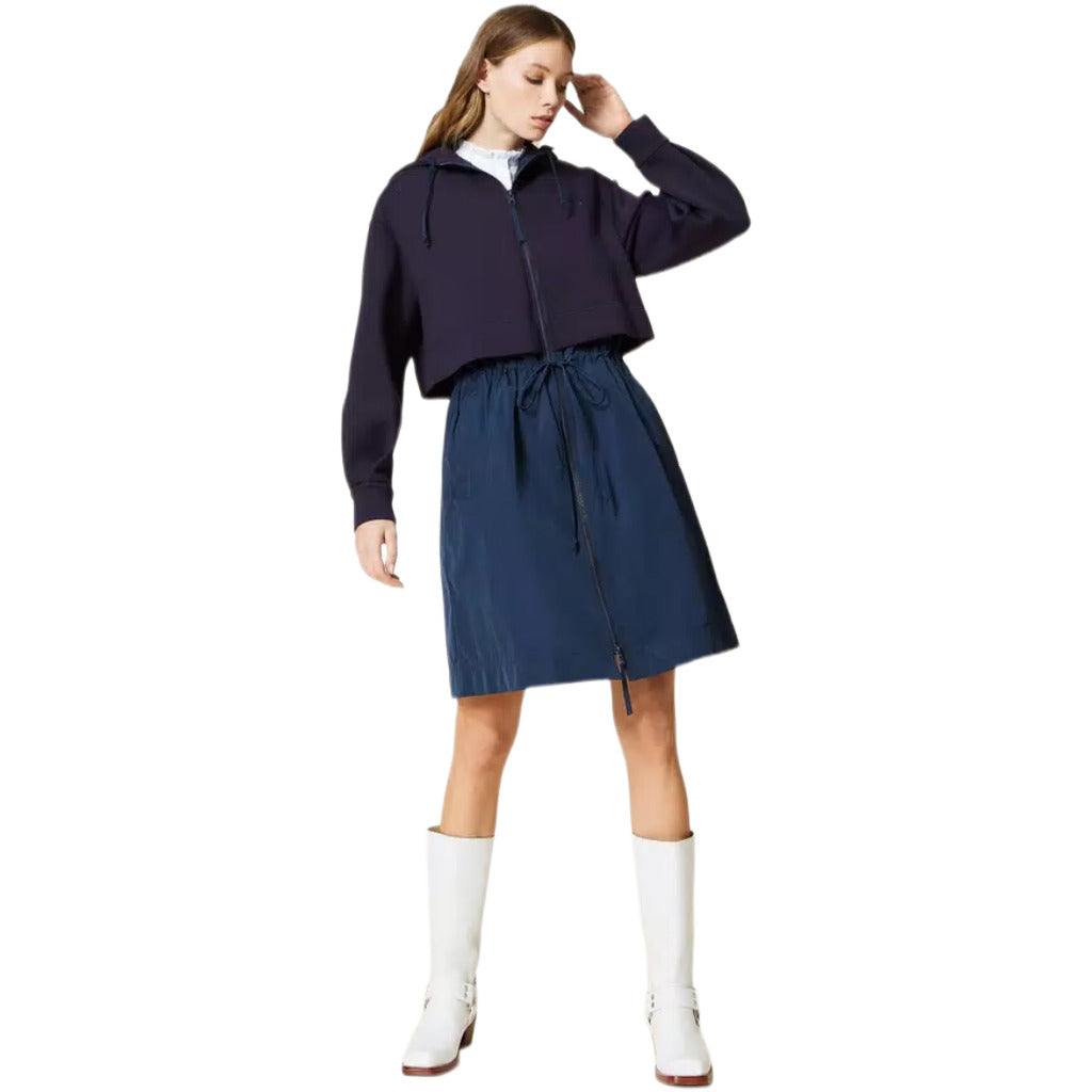 twinset - Parka in tessuto scuba e taffetà