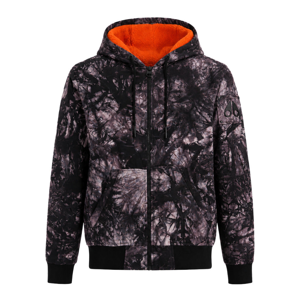 moose knuckles - piumino zip up hoo tie dye