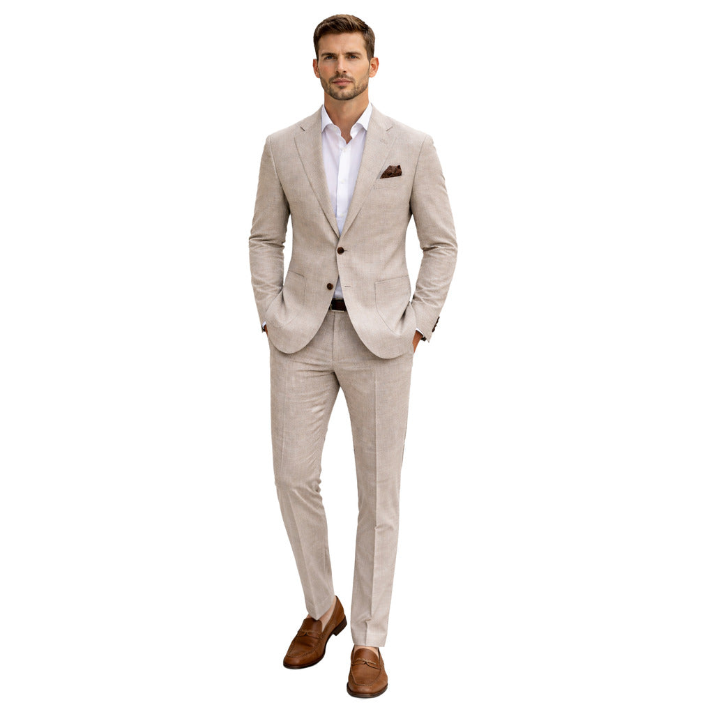 loro piana tessuto - completo misto lana & seta