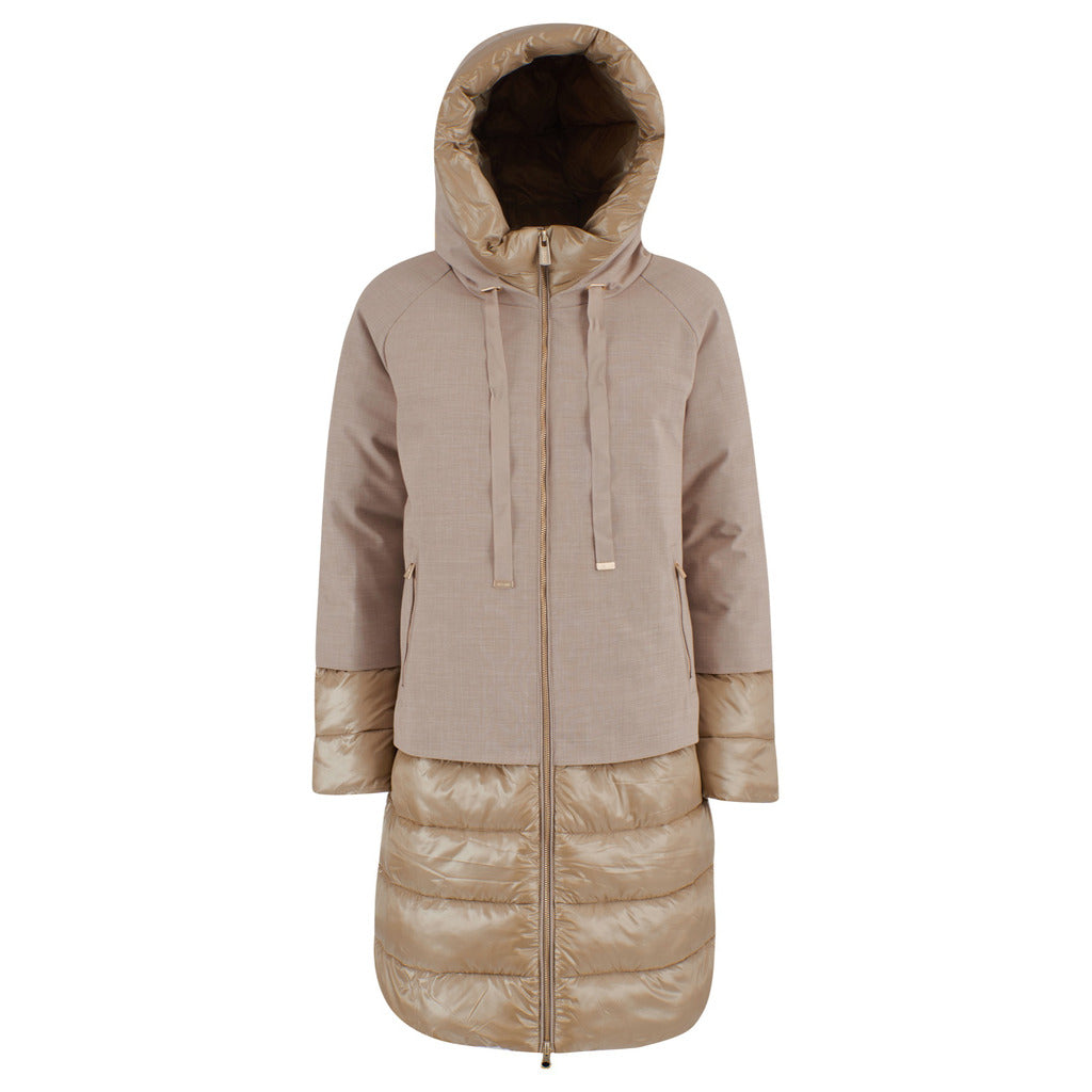yes zee - piumino tessuto beige