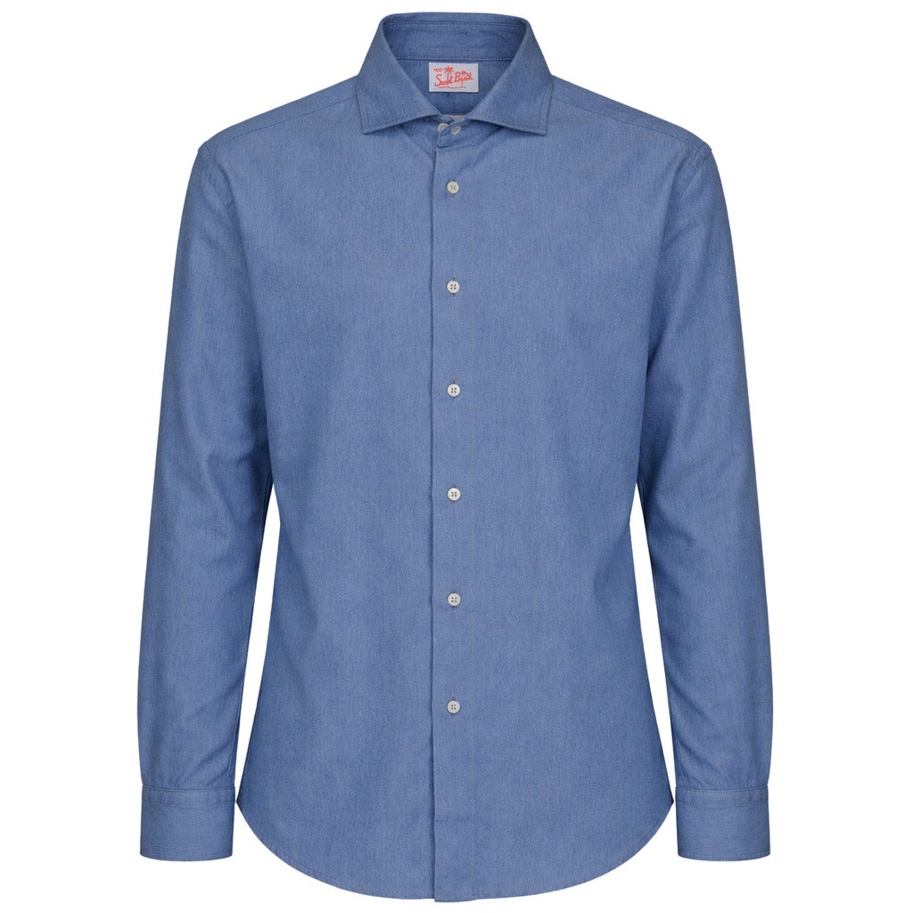 mc2 saint barth - camicia denim blu chiaro