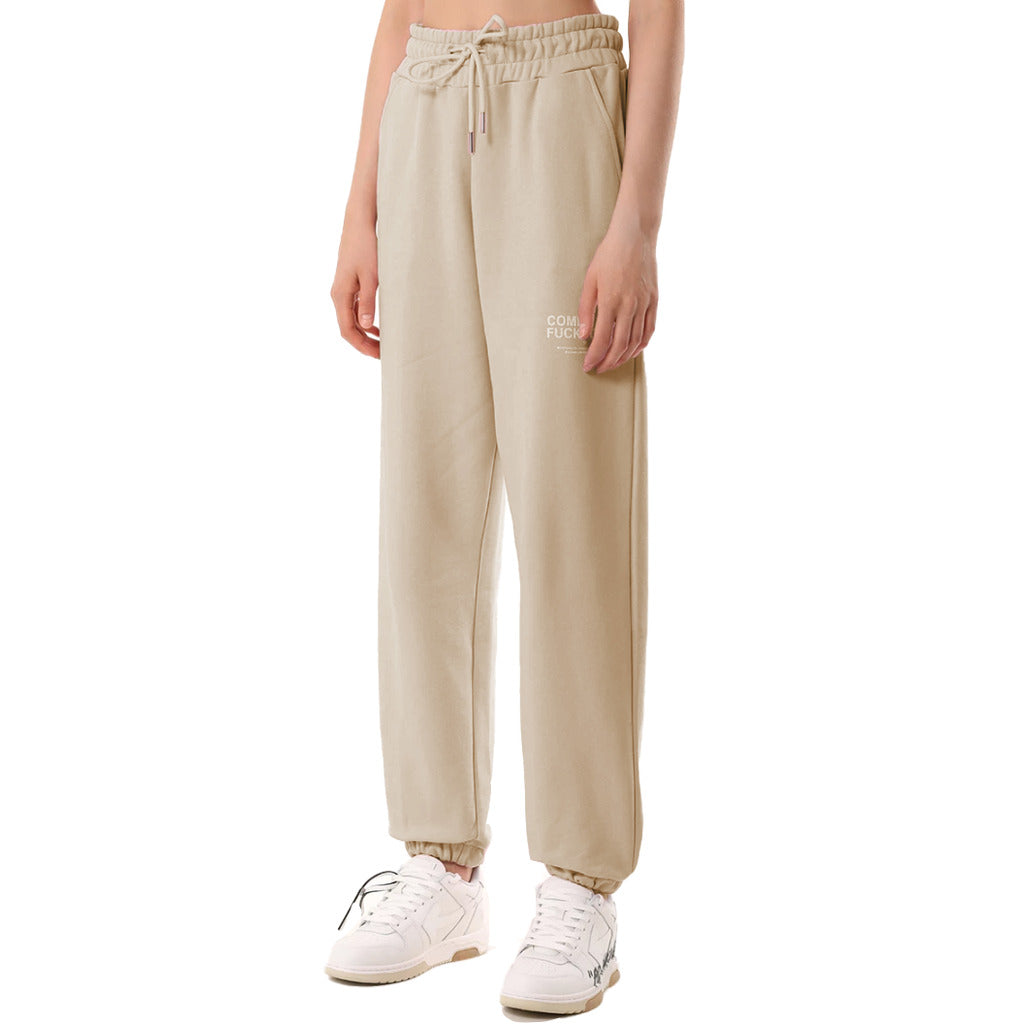 comme des fuckdown - pantaloni felpa beige