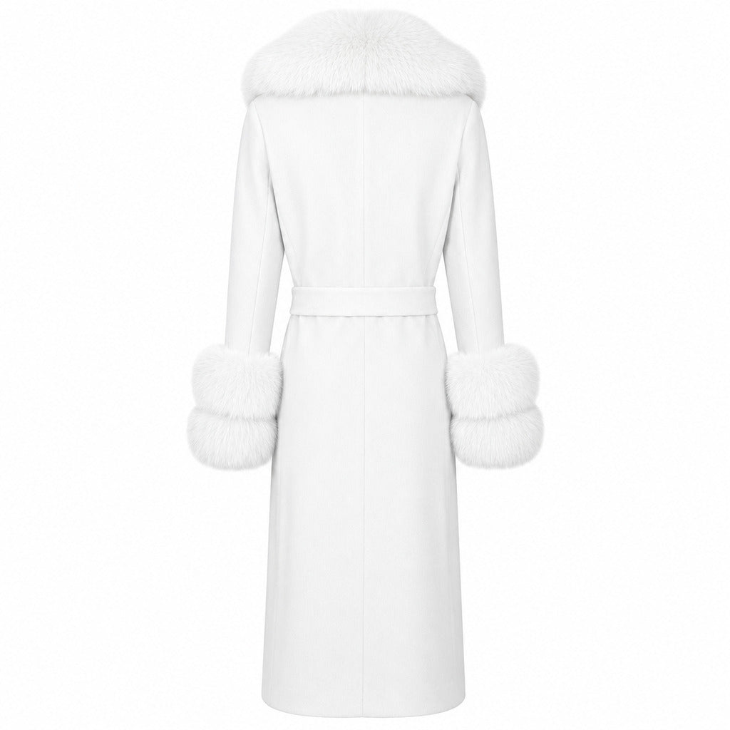 loro piana tessuto - cappotto pelliccia
