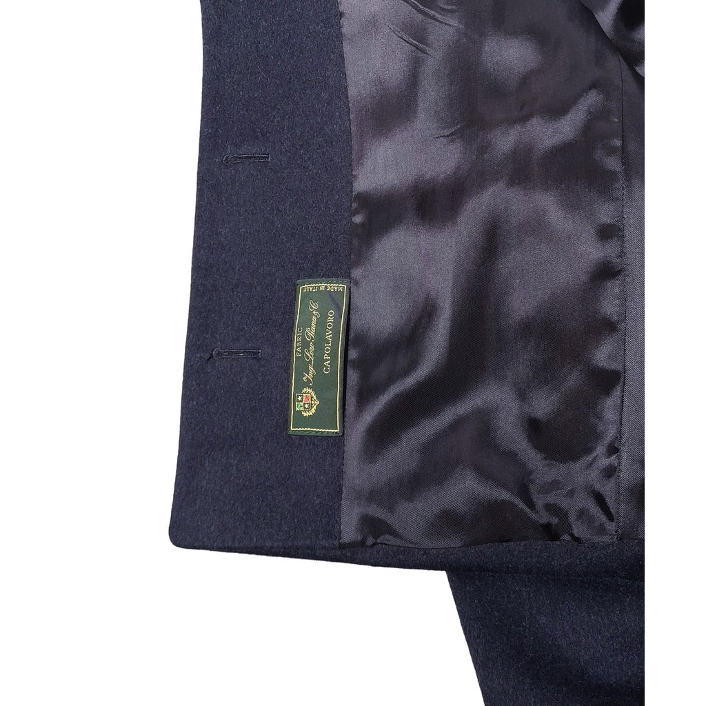 loro piana tessuto - cappotto corto pelliccia blu