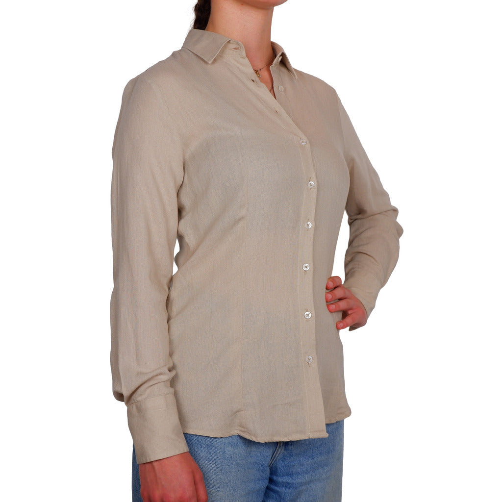 bagutta - camicia lino beige