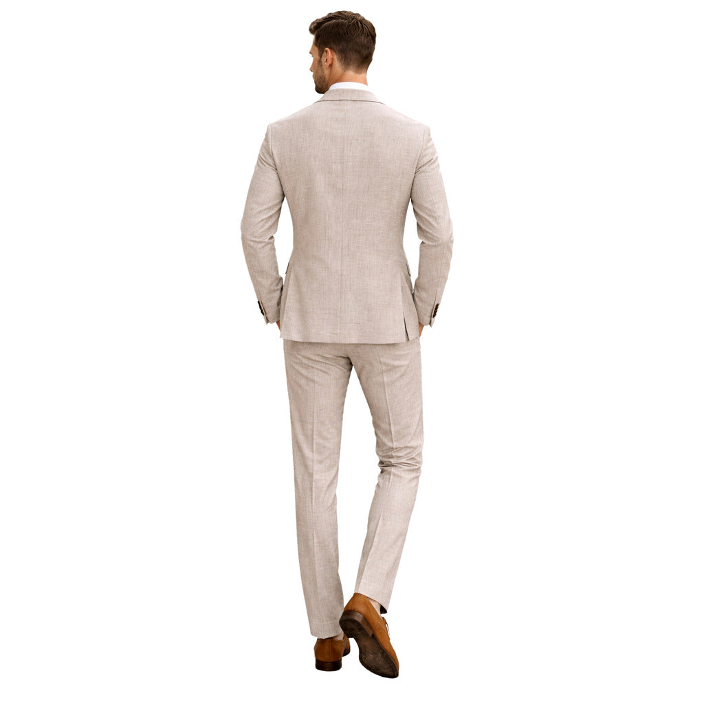 loro piana tessuto - completo misto lana & seta