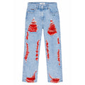 fifty made - jeans strappati blu