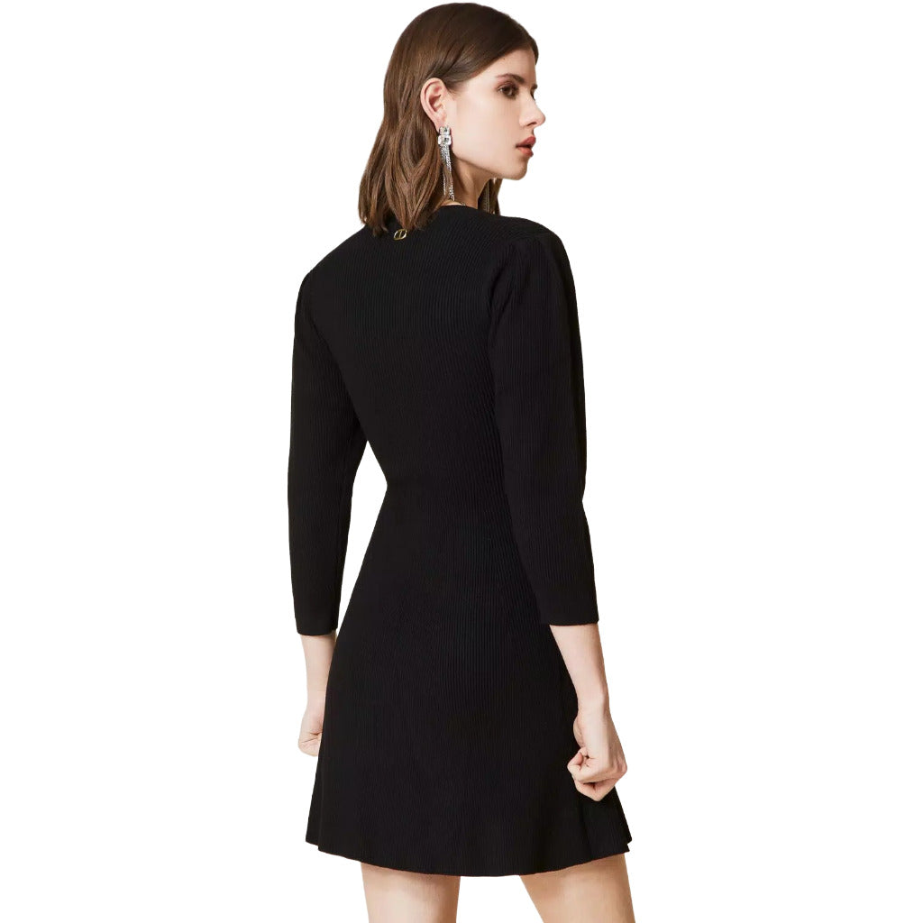 twinset - Abito in maglia a costine
