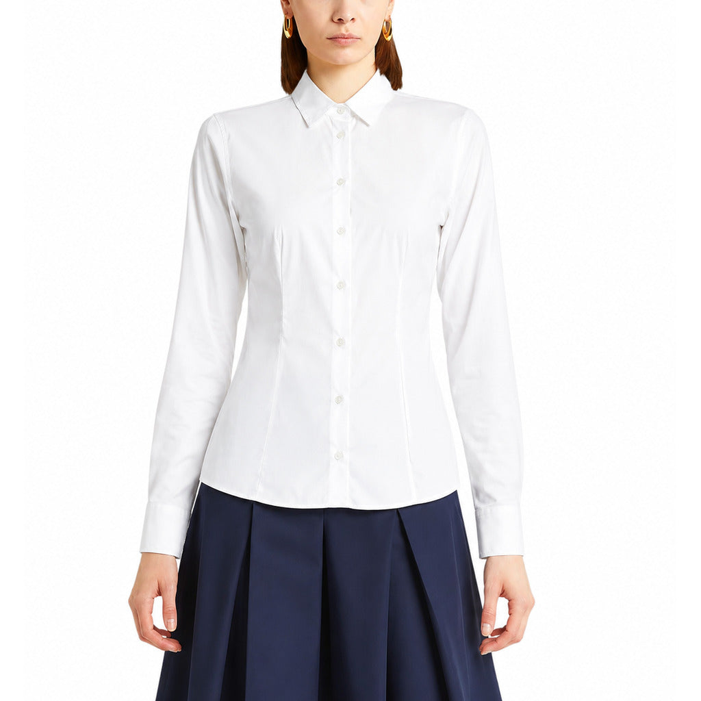 bagutta - camicia misto cotone bianco