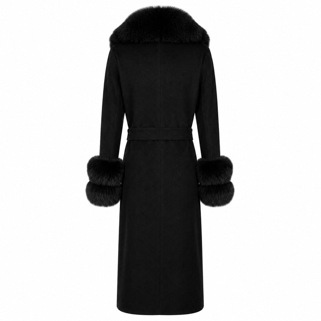 loro piana tessuto - cappotto pelliccia