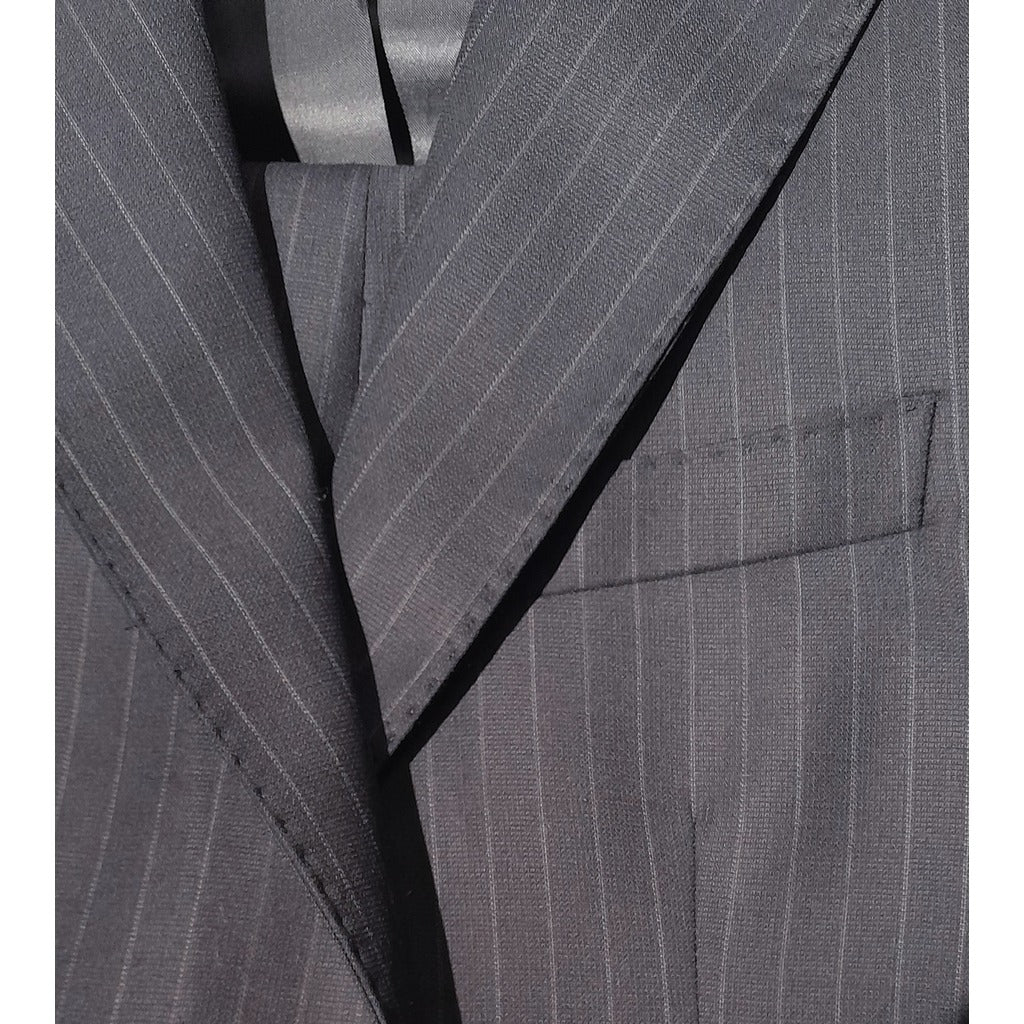 ermenegildo zegna tessuto - Completo lana gessato blu