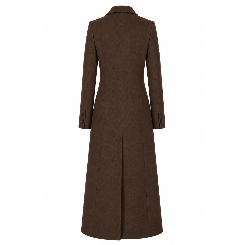 loro piana tessuto - cappotto capolavoro lungo marrone