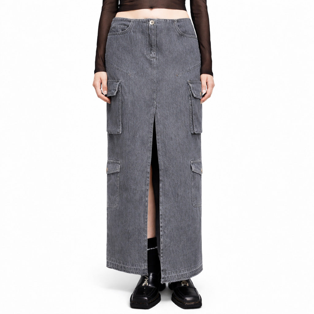 patrizia pepe - gonna grey denim