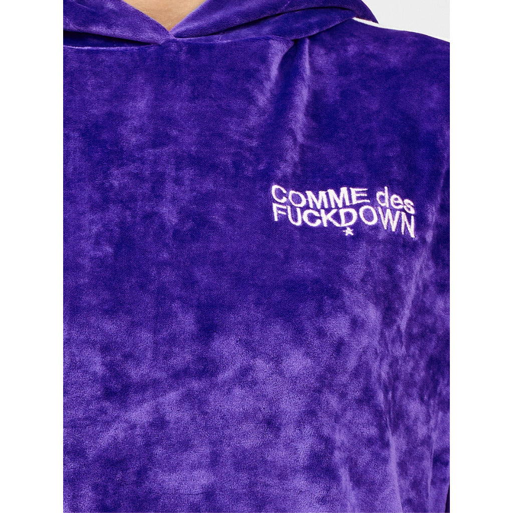 comme des fuckdown - felpa in ciniglia viola