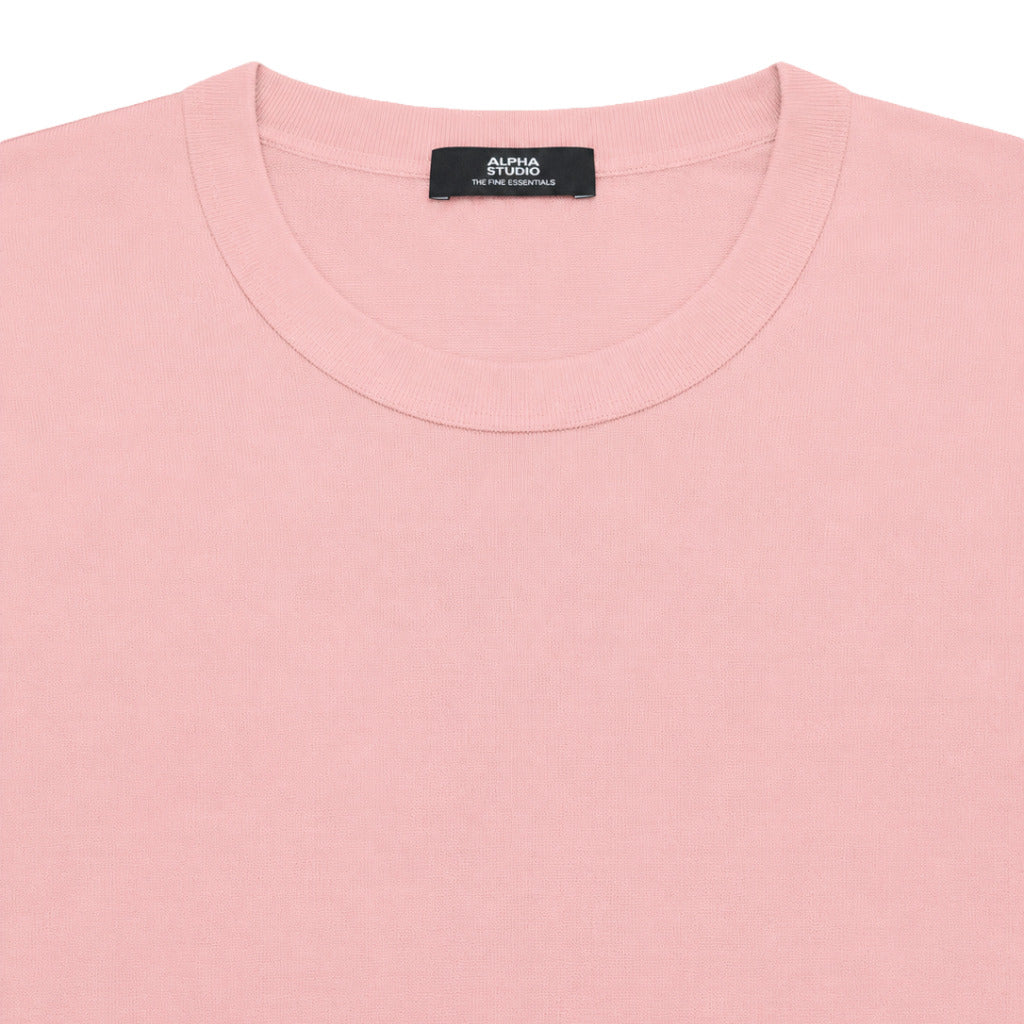alpha studio - t-shirt in seta e cashmere