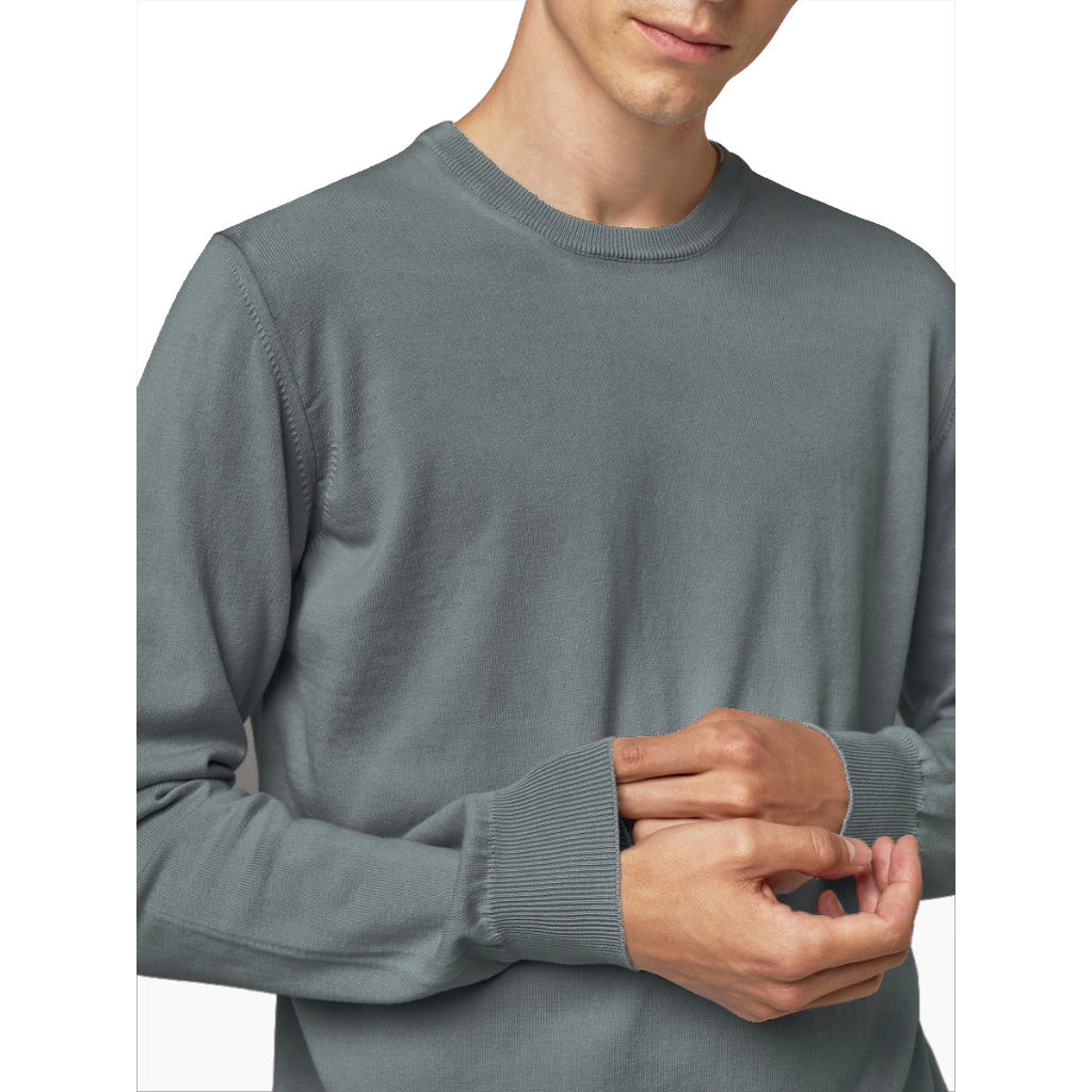 alpha studio - maglia girocollo asfalto