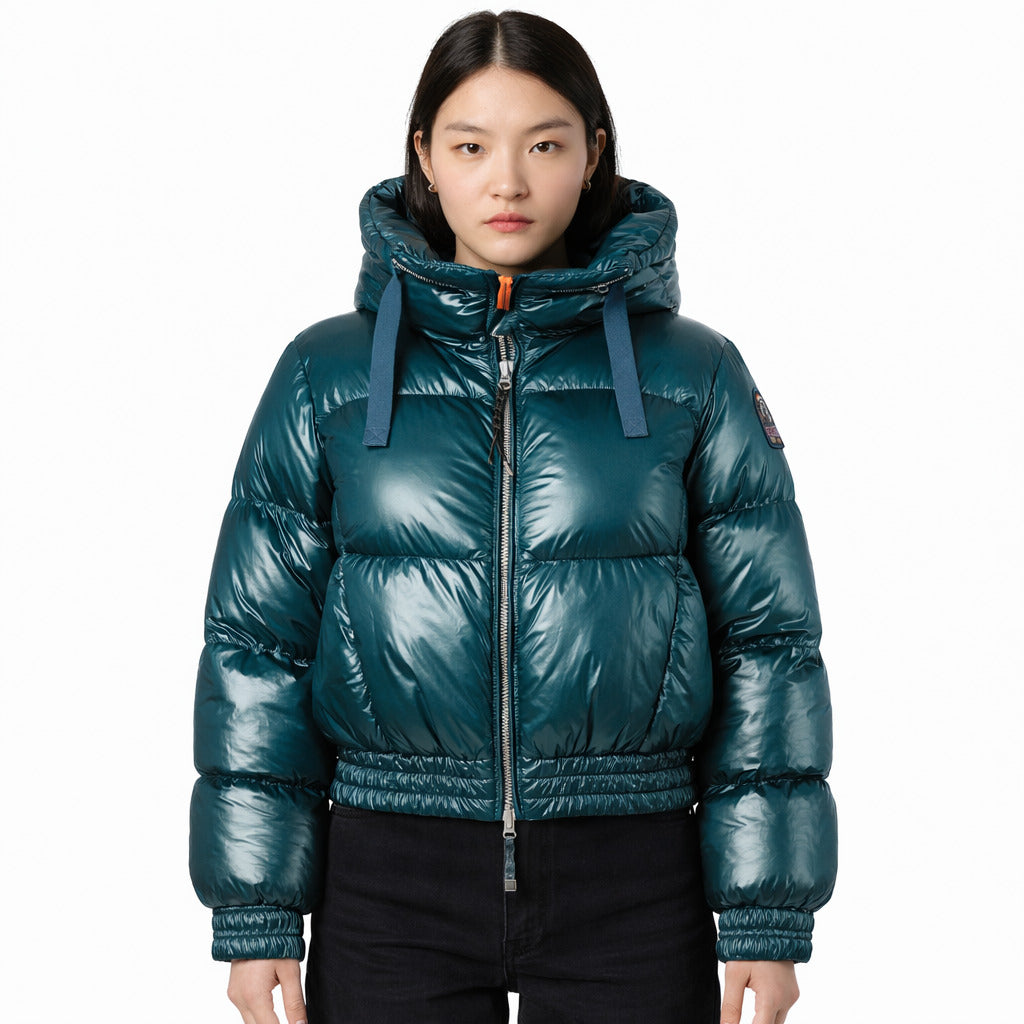 parajumpers - piumino corto verde petrolio
