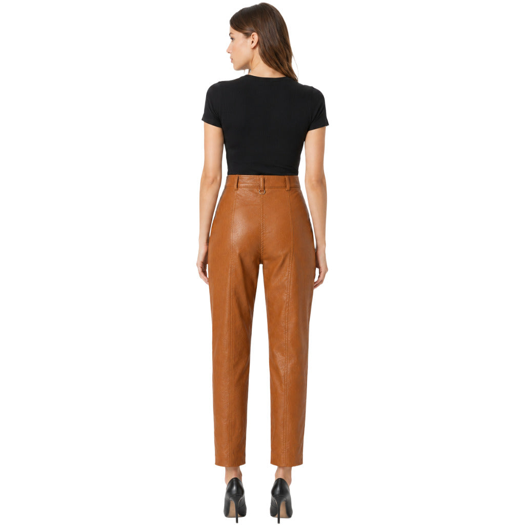 twinset - pantaloni effetto pelle