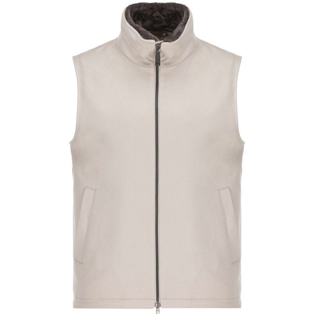 herno - gilet cashmere beige