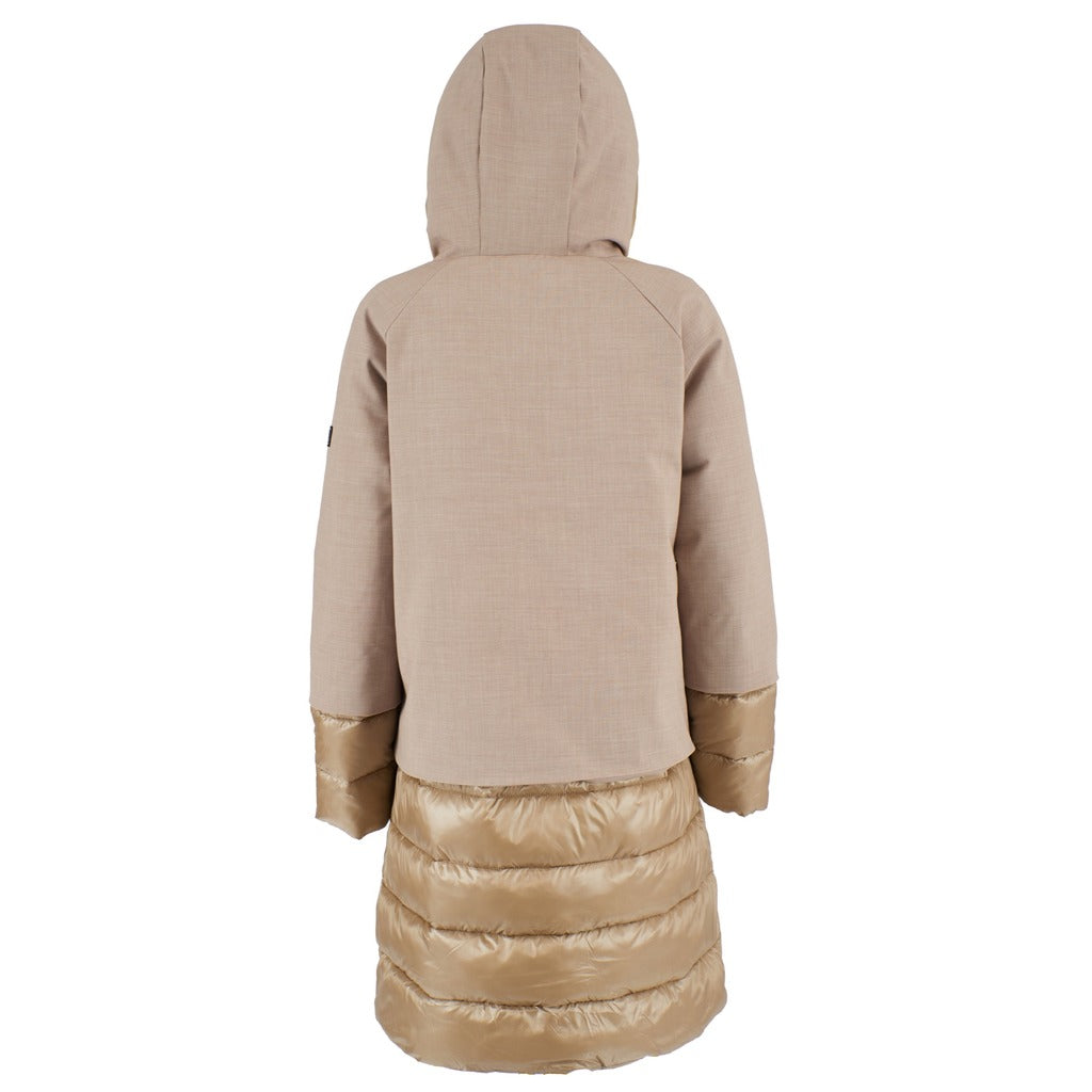 yes zee - piumino tessuto beige