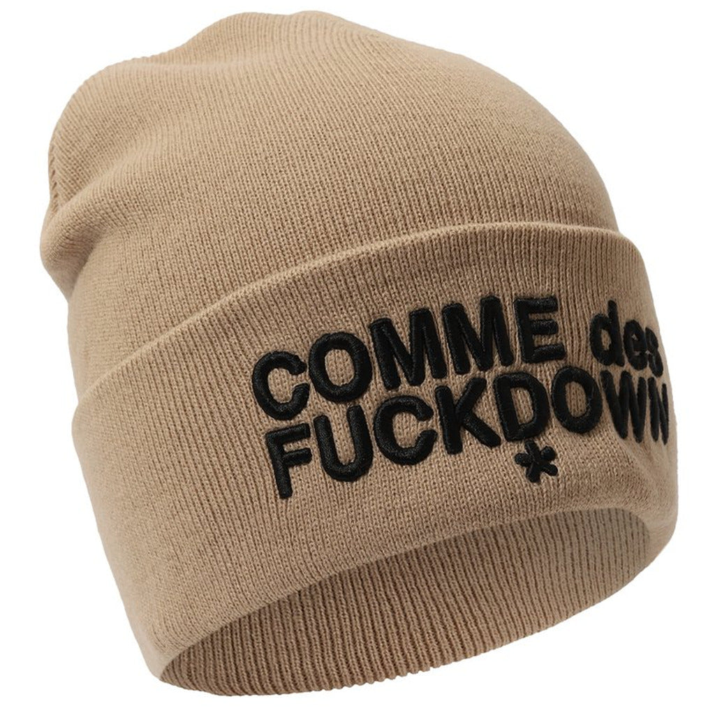 comme des fuckdown - berretto maglia nocciola