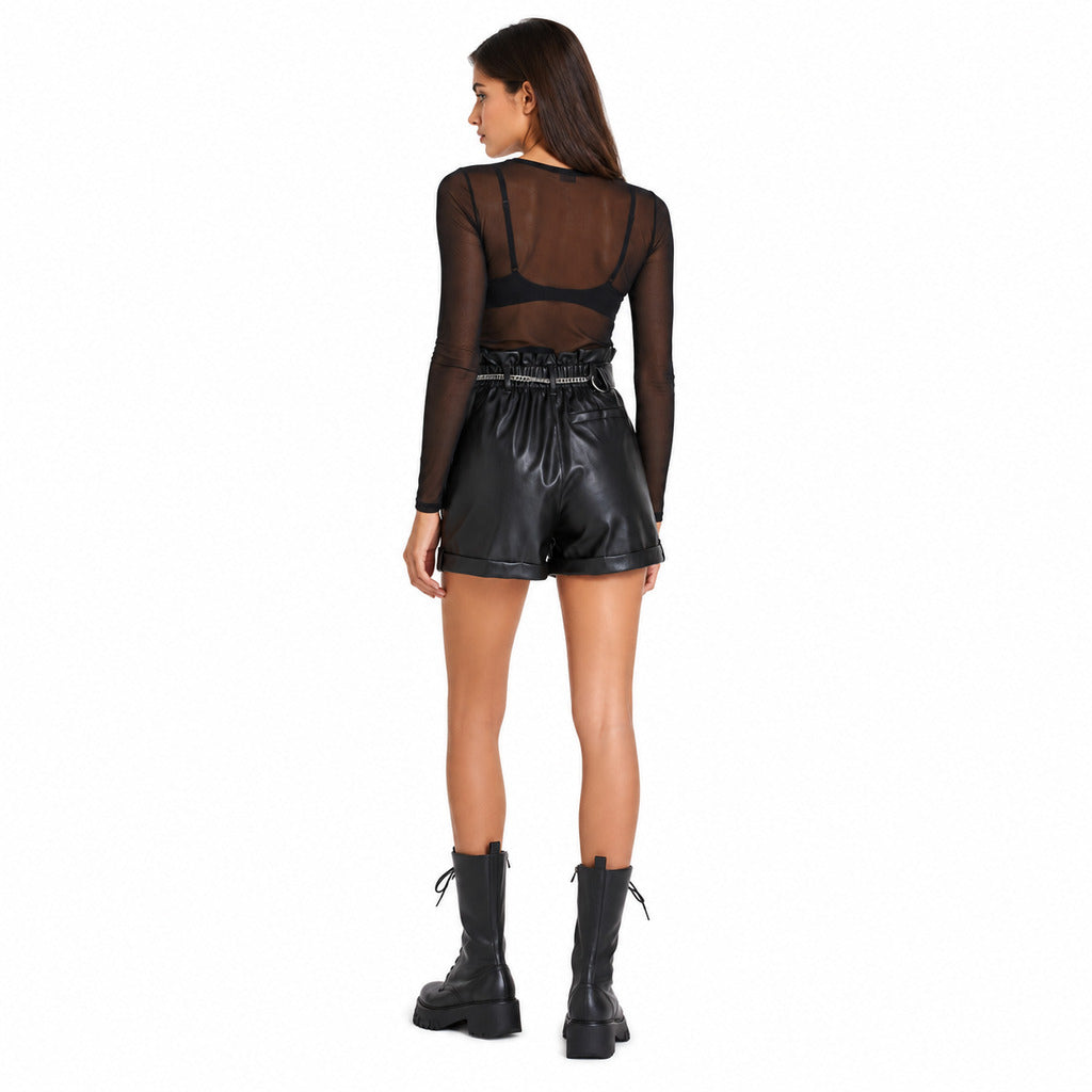 patrizia pepe - shorts in pelle