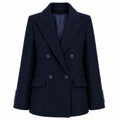 loro piana tessuto - cappotto corto doppiopetto blu